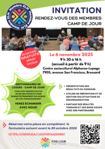 Invitation Rendez-vous des membres camp de jour